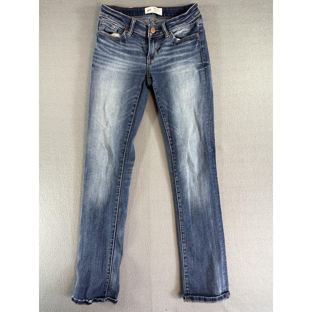 BKE Stella Jeans Womens 26x31.5 Medium Blue Low Rise Straight Stretch Denim